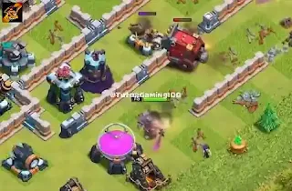 Party Wizard and Barbarian king attacking a base